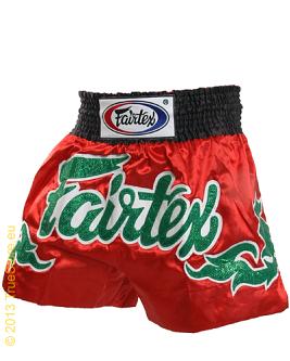 Fairtex Thai Short Red - Green Thai Art 2