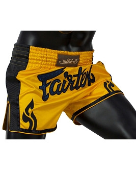 Fairtex Muay Thai Short BS1701 Yellow Satin 2