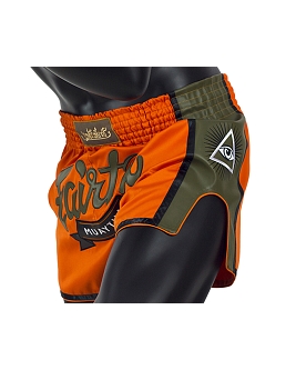 Fairtex BS1705 muay thai shorts Orange Satin 3