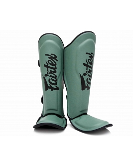 Fairtex X Booster Instep-, and shinguards in army green 2