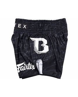 Fairtex X Booster Thaiboxing Trunks Large Logo Black 2