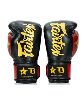 Fairtex X Booster BGVB2 leder bokshandschoenen in zwart/rood/gou 2