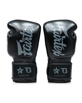 Fairtex X Booster BGVB2 Leder Boxhandschuhe in schwarz/schwarz 2