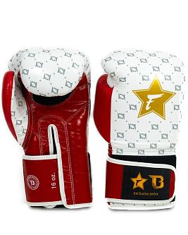 Fairtex X Booster Leder Boxhandschuhe Star in rot/weiss 3
