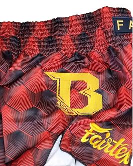 Fairtex X Booster Thaiboxhose Red Checks 3