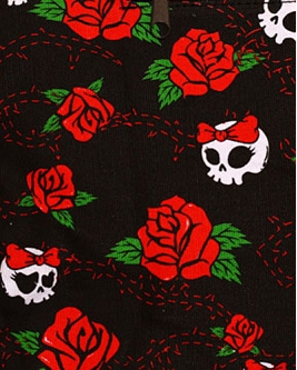 ModeS shoulder bag with Roses and Skulls 4