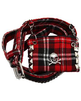 ModeS red tartan belt with a beltpoclet 4