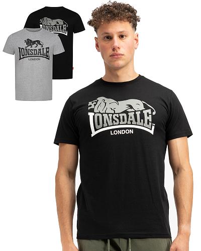 Lonsdale regulär fit T-Shirt Loscoe im Doppelpack