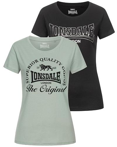 Lonsdale Damen Doppelpack T-Shirt Rowrah