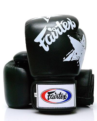 Fairtex Leather Boxing Gloves - Tight Fit - Nation Print