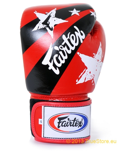 Fairtex Leather Boxing Gloves - Tight Fit - Nation Print