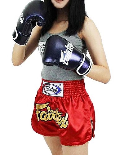 Fairtex Muay Thai short women-cut Red BS202 2
