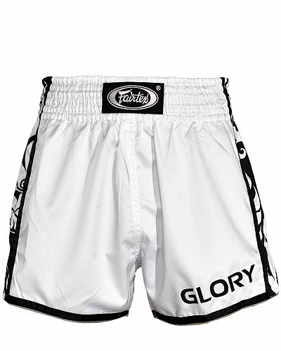 Fairtex BSG3 GLORY fightshorts white/black