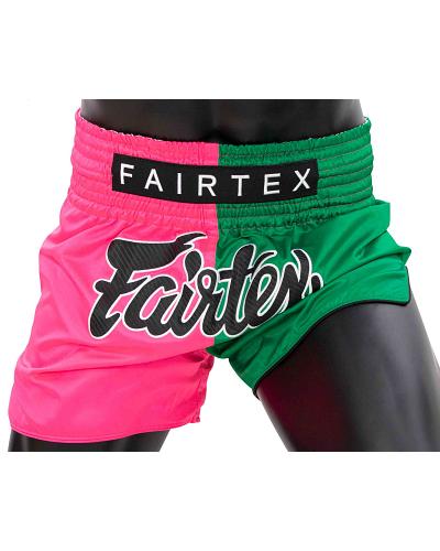 Fairtex BS1911 muay thai shorts Pink/Green 1