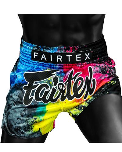 Fairtex BS1938 muay thai shorts Black Acid Jazz