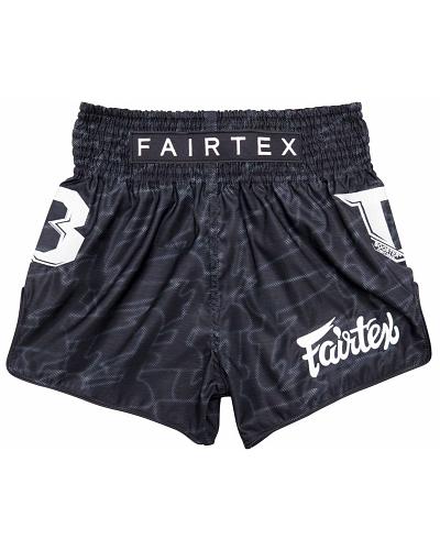 Fairtex X Booster thaiboks shorts Large Logo Zwart 1