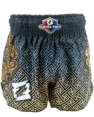 Fairtex Fight Thaiboxhose Black-Gold