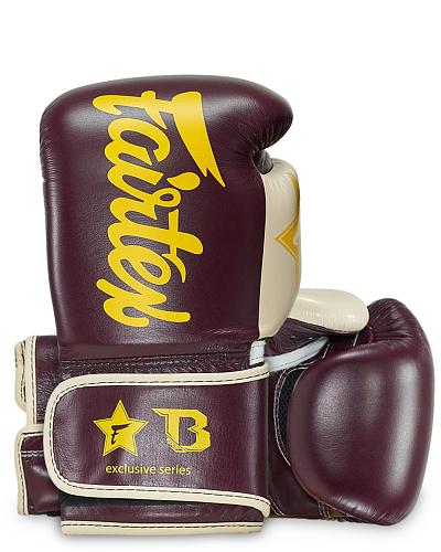 Fairtex X Booster V2 Leder Boxhandschuhe in Braum/Creme