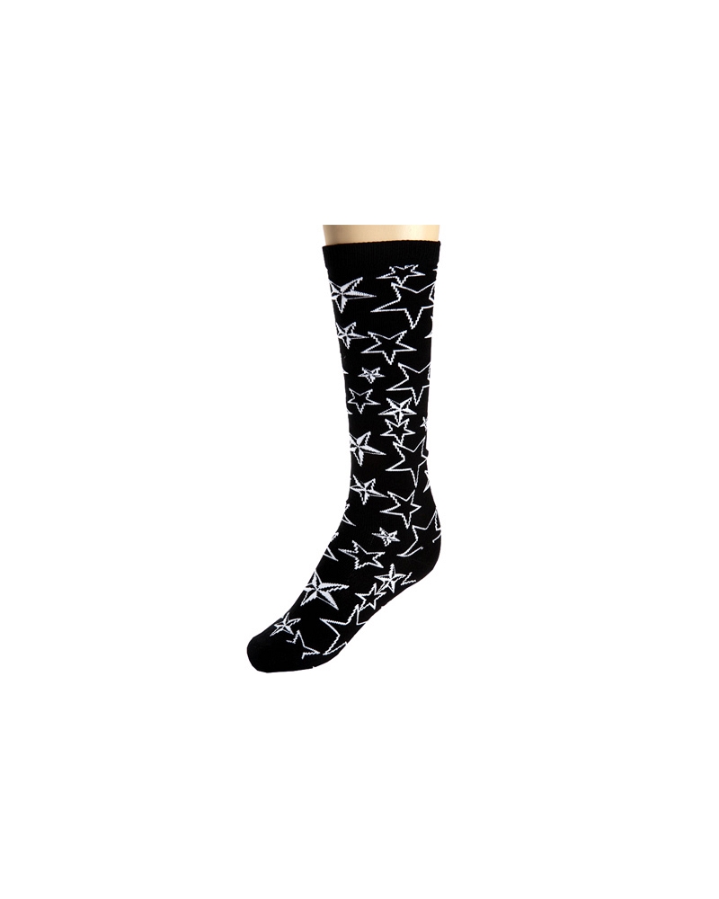 ModeS black Girlie knee socks with stars 1