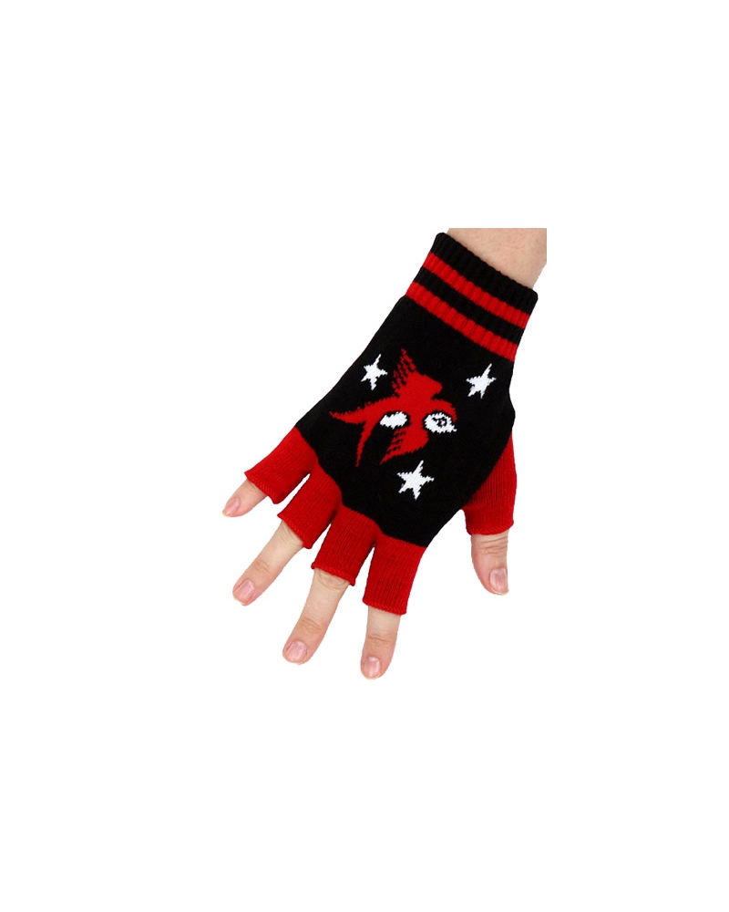 ModeS Girlie fingerless gloves with Swallows and Stars 1