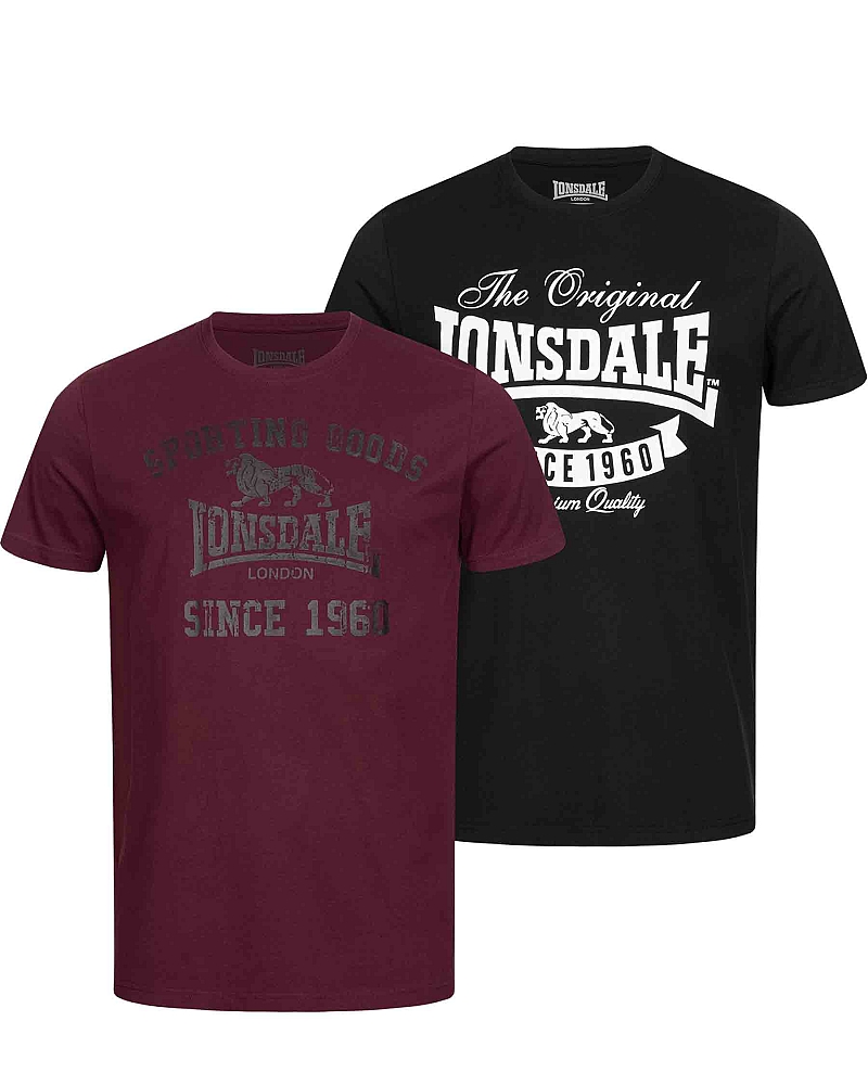 Lonsdale t-shirt Torbay in dubbelpak 1