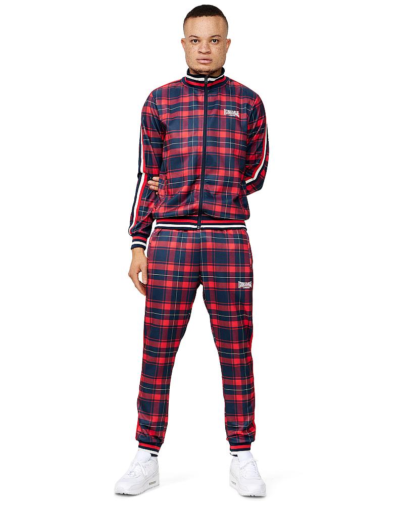 Lonsdale slimfit tartan tracksuit Wickstone 1