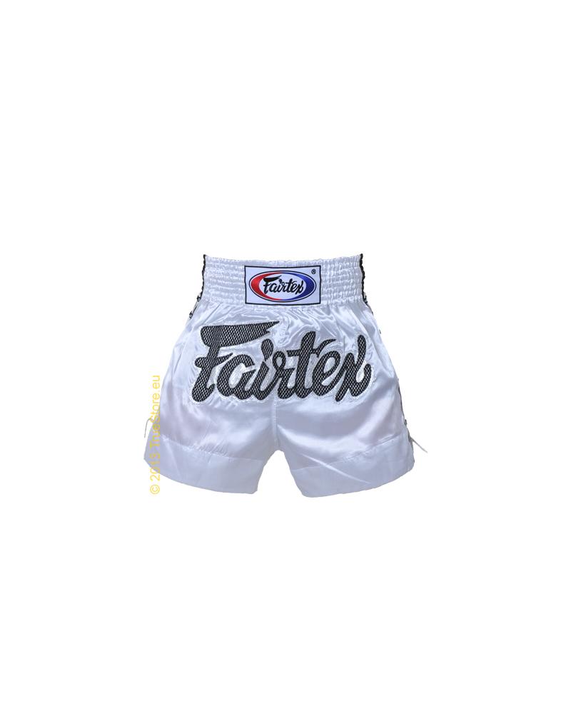 Fairtex Muay Thai short White Lace 1