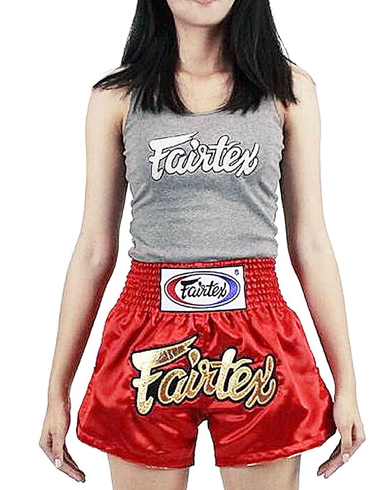 Fairtex Muay Thai Short women-cut - Red BS202 1