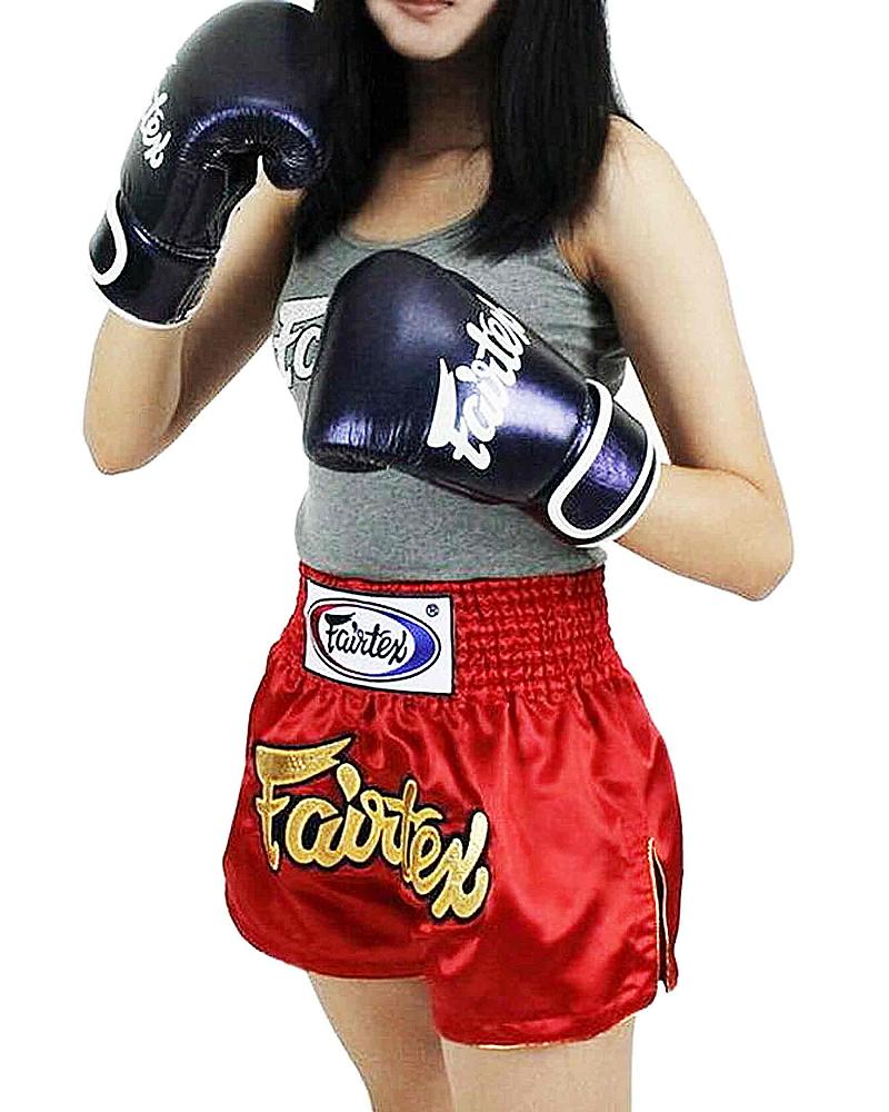 Fairtex Muay Thai short women-cut Red BS202 2