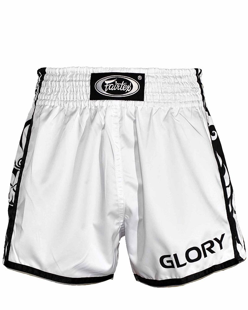 Fairtex X Glory BSG3 Thaiboxhose in weiss/schwarz 1