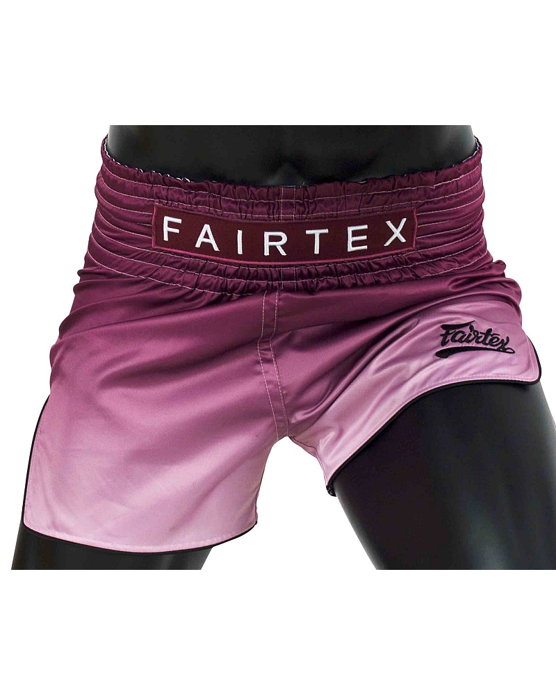 Fairtex BS1904 muay thai shorts Maroon Fade 1