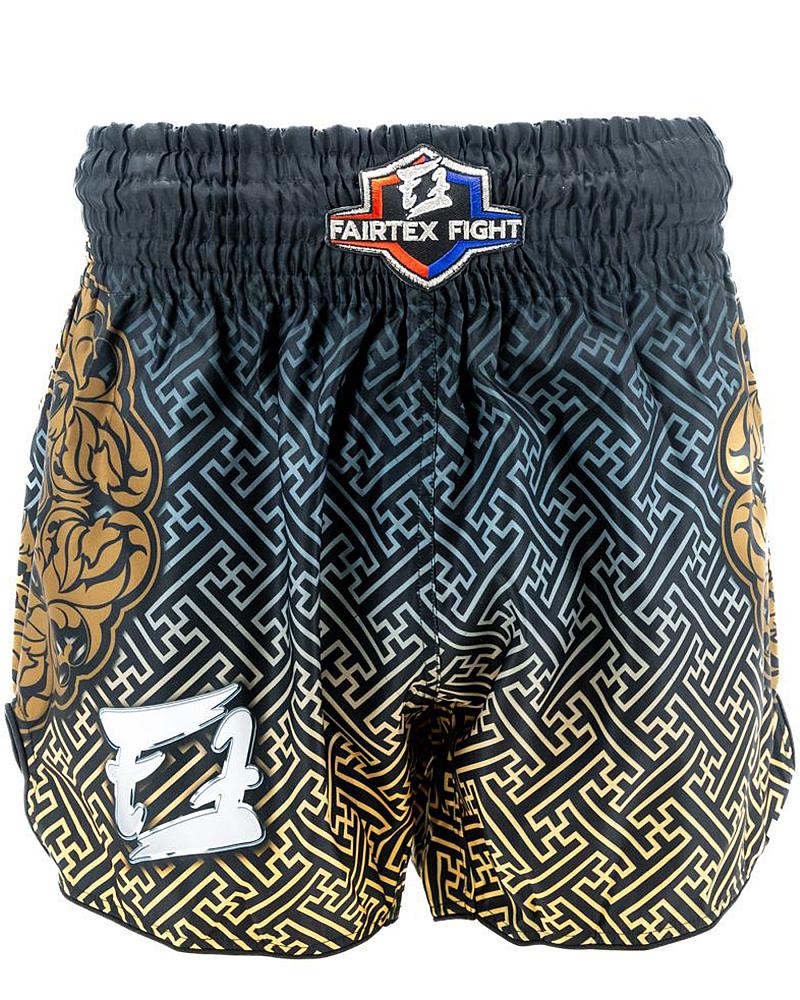 Fairtex Fight Thaiboxhose Black-Gold 1