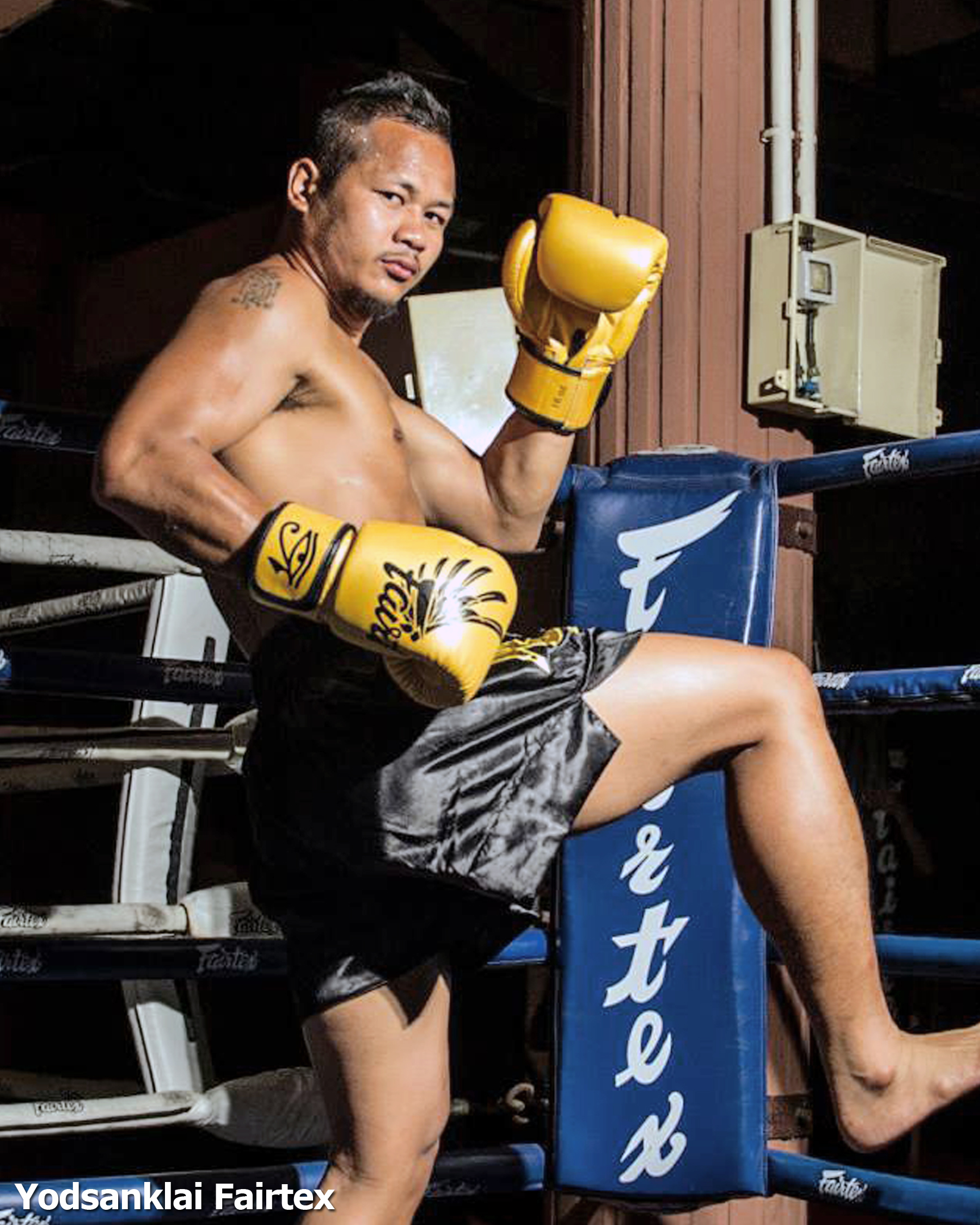 Yodsanklai Fairtex wearing the BGV1 Falcon